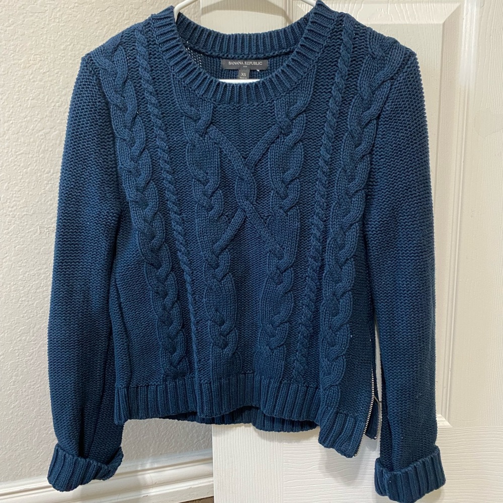 Banana republic split zip sweater